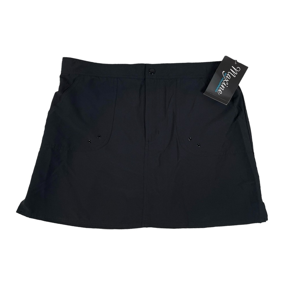 NWT Women’s Black Woven Boardskirt Swimwear Size 14.